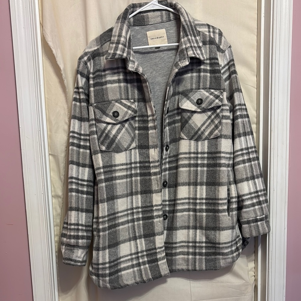 Thread & Supply Gray Utility Jacket Versatile Style